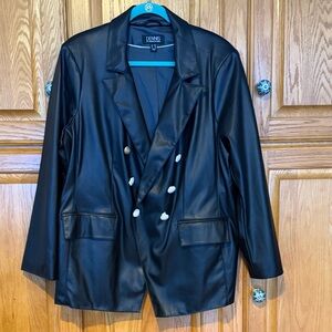 Dennis by Dennis Basso Faux Leather Blazer